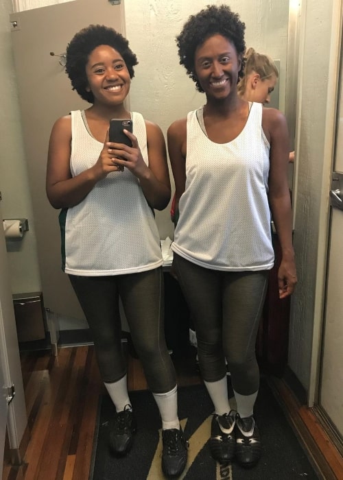 Anjelika Washington sharing a flashback to 2017 when she had a stunt double for the first time who had been painted black