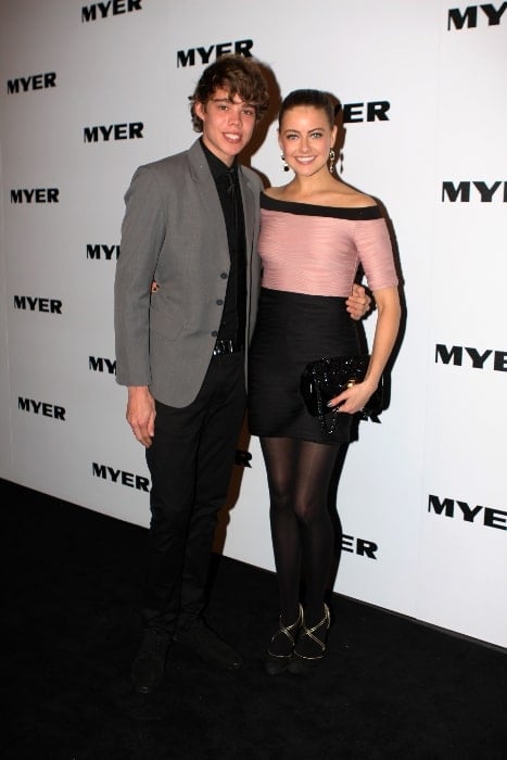 April Rose Pengilly and Tim Commandeur at Myer Spring/Summer 2011 Fashion Launch in Sydney in August 2011