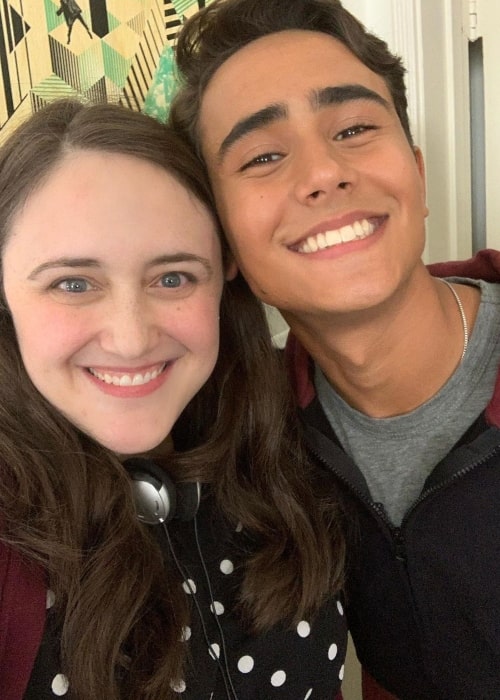 Becky Albertalli as seen in a selfie with actor and singer Michael Cimino in April 2020