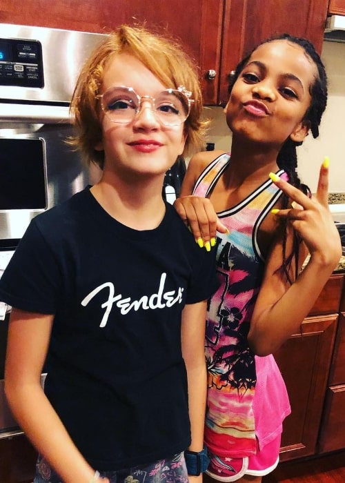 Bella Higginbotham (Left) and her friend Milan in August 2019