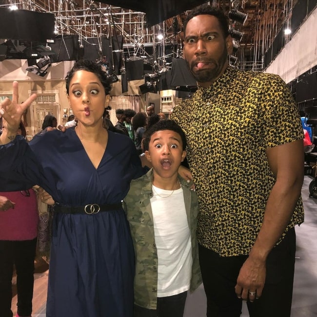 Cameron J. Wright (Center) with Tia Mowry and Anthony Alabi in an Instagram post in January 2021