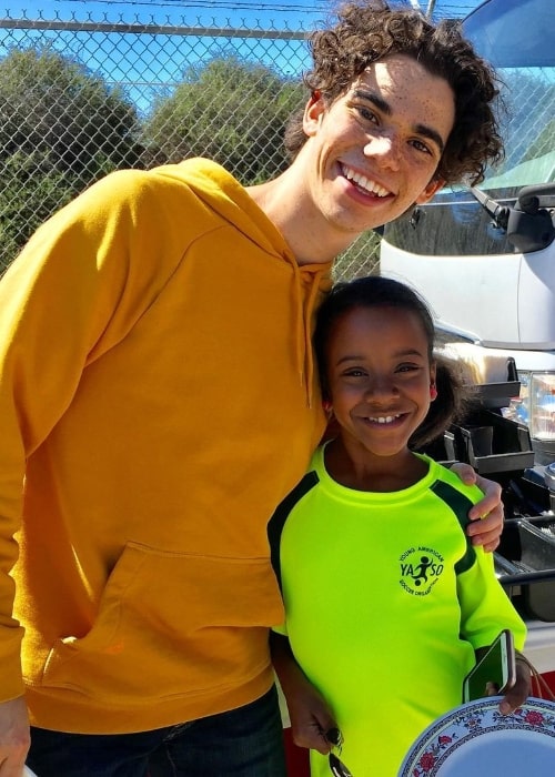 Camryn Jones smiling in a picture alongside Cameron Boyce