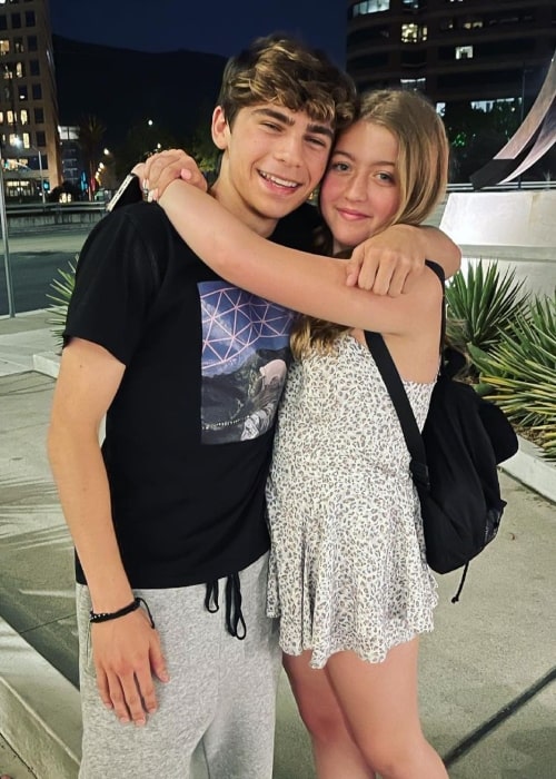 Claire Rock Smith as seen in a picture that was taken with her beau YouTuber, Instagram star Ayden Mekus in Hollywood, California in April 2021