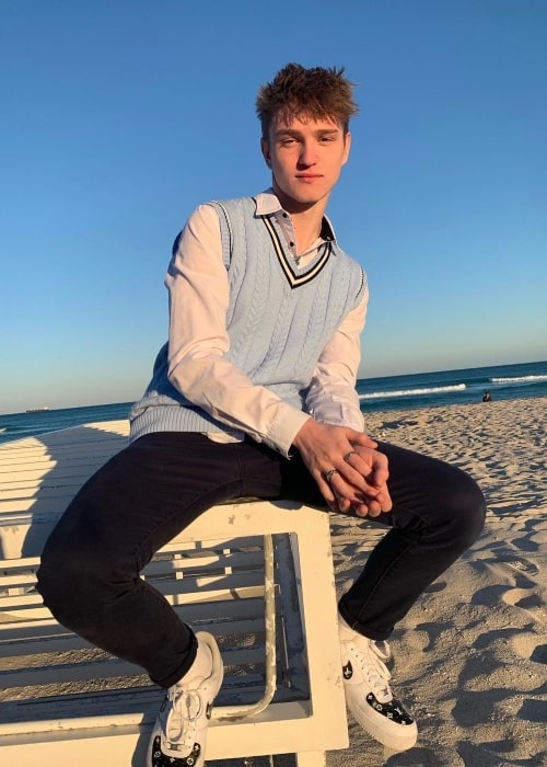 Damian Chrobak at Miami Beach, Florida in February 2021