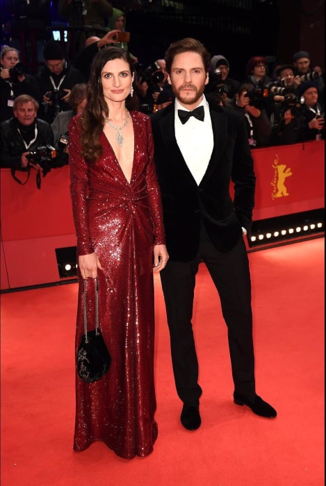 Daniel Brühl and Felicitas Rombold, as seen in February 2020