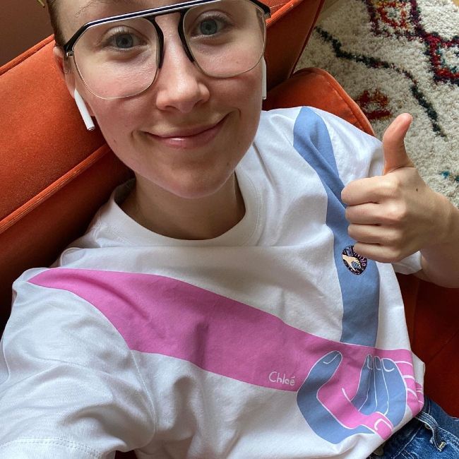 Erin Doherty seen in an Instagram selfie in 2021