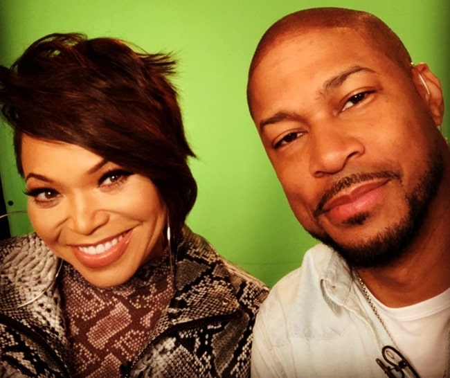 Finesse Mitchell as seen while taking a selfie with Tisha Campbell in an Instagram post in October 2020