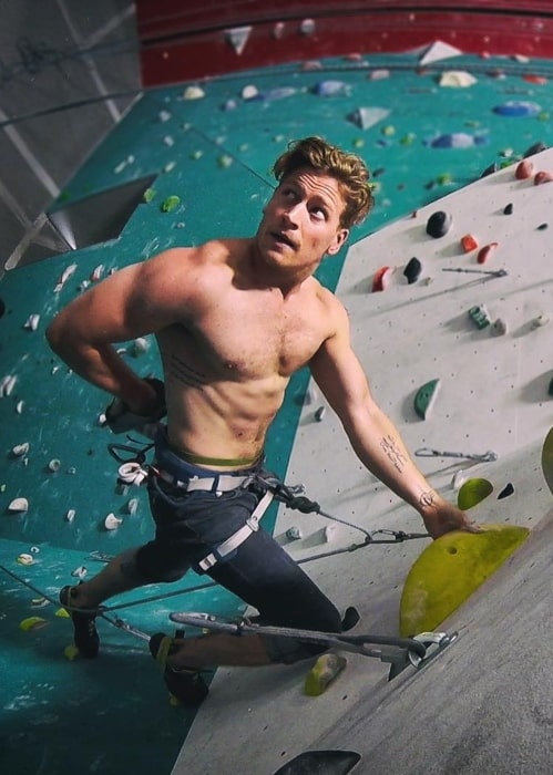 Gavin Stenhouse in August 2018 thrilled to be sport climbing again