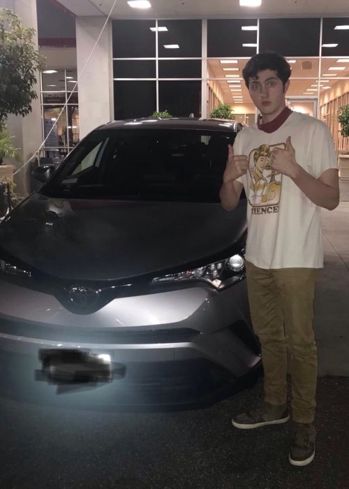 Gianni DeCenzo as seen in a picture that was taken with his new car in October 2020