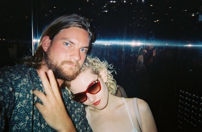 Jake Weary as seen while taking a selfie with Julia Garner in December 2016