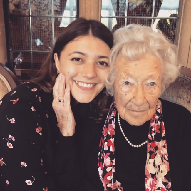 Jasmine Blackborow smiling for a picture alongside her granny