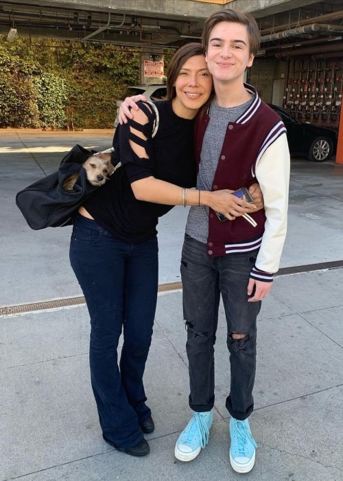 Kale Culley as seen in a picture with Kim Eva Matuka of Schuller Talent in February 2021