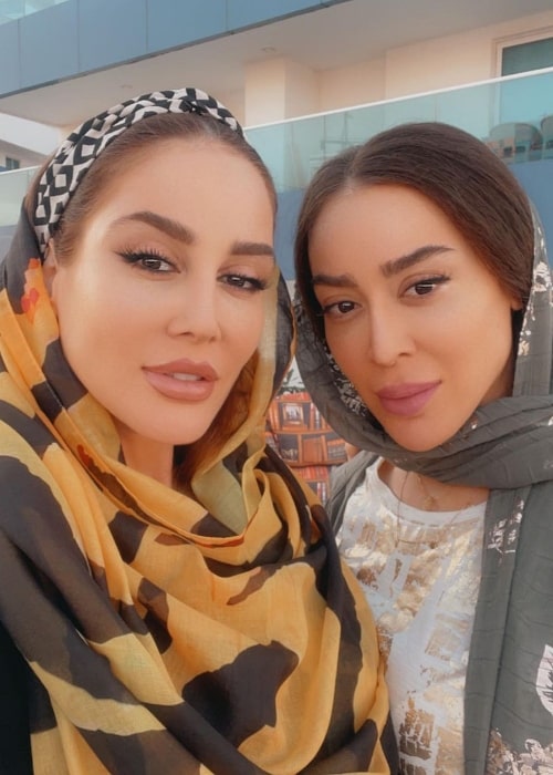 Mandana Mani and Mehrnoosh Mani as seen in a selfie that was taken in February 2021