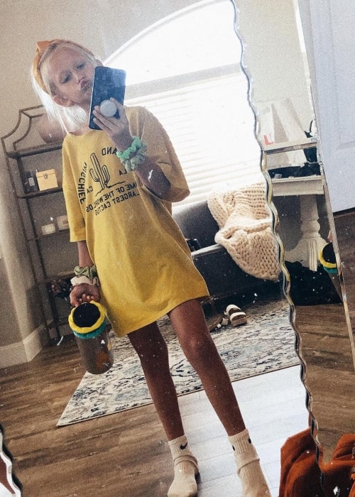 Paislee Nelson as seen in a selfie that was taken in September 2019