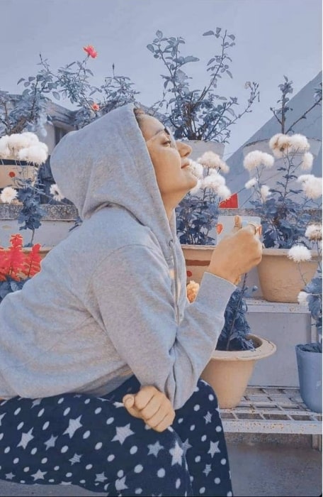 Rati Pandey as seen while enjoying a winter morning