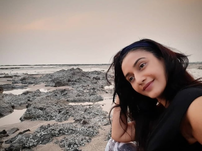 Rati Pandey smiling in a selfie in September 2020