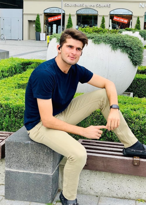 Shaheen Afridi as seen in an Instagram Post in December 2020