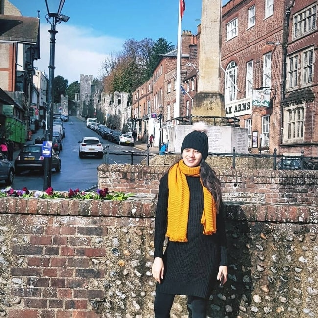 Suhani Dhanki as seen while posing for a picture in Arundel, West Sussex