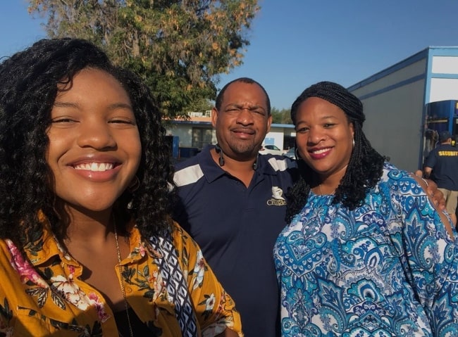 Taylor Mosby as seen while taking a selfie with her parents