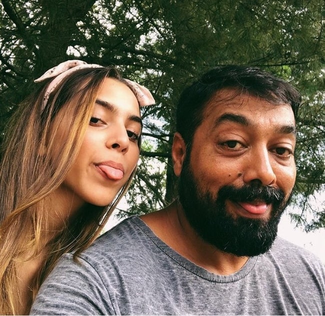 Aaliyah Kashyap as seen in a selfie with her father