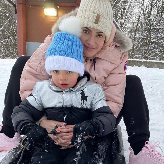 Adonis Graham with his mother in Toronto, Ontario in December 2020