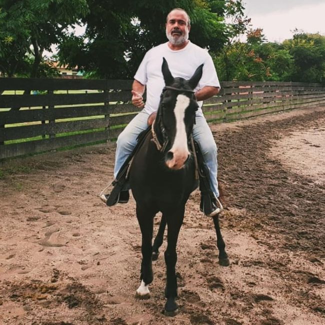 André Mattos as seen horseback riding in 2020