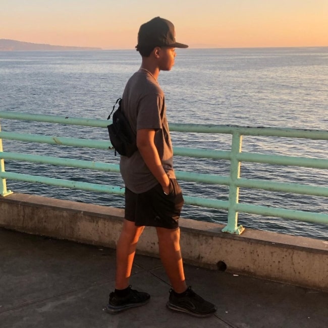 Cedric Joe as seen while enjoying a sunset at The Pier, Manhattan Beach in October 2020