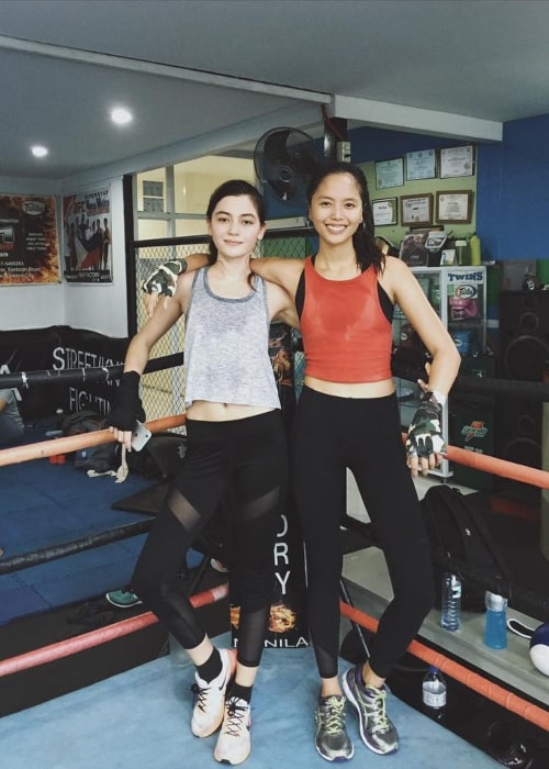 Charlene Almarvez and fellow fashion model Melanie Angeles in August 2016