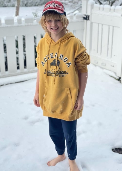 Christian Convery enjoying the snow in February 2021