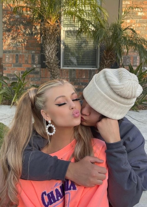 DYSN as seen in a picture that was taken with his beau Loren Gray in April 2021