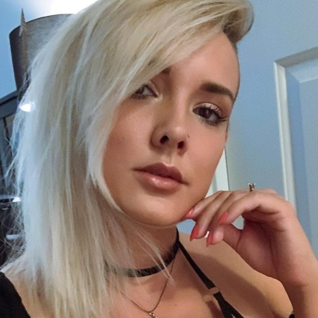 Darshelle Stevens as seen in a selfie that was taken in May 2019