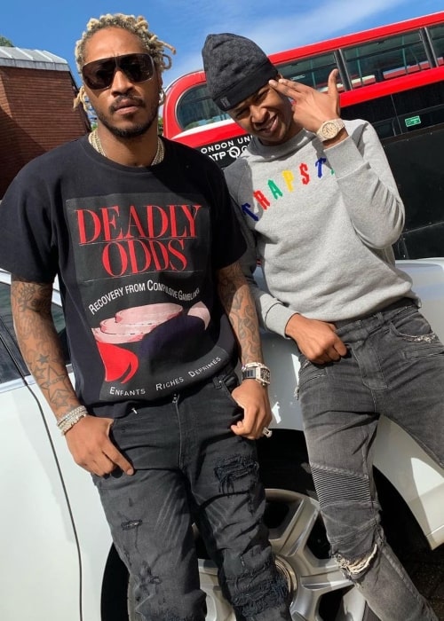 DigDat and American rapper Future in a picture that was taken in May 2019