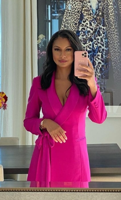 Eboni K. Williams as seen while taking a mirror selfie in New York City, New York