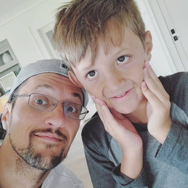 FGTeeV Chase and his father FGTeeV Duddy as seen in a selfie that was taken in August 2020