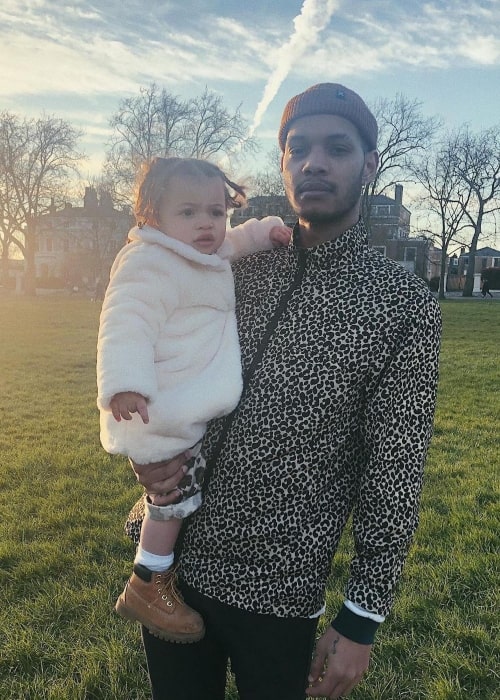 Harley Alexander-Sule as seen in a picture with his son Arco that was taken in March 2020