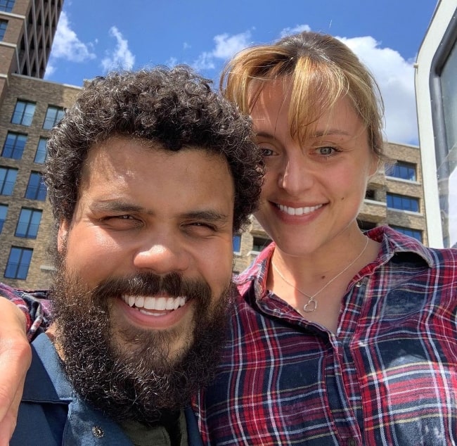 Howard Charles smiling in a selfie alongside Zoë Tapper in June 2019