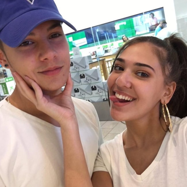 Isaiah Rivera and Janiece Nyasia in a selfie that was taken in February 2018, at the Westfield Garden State Plaza