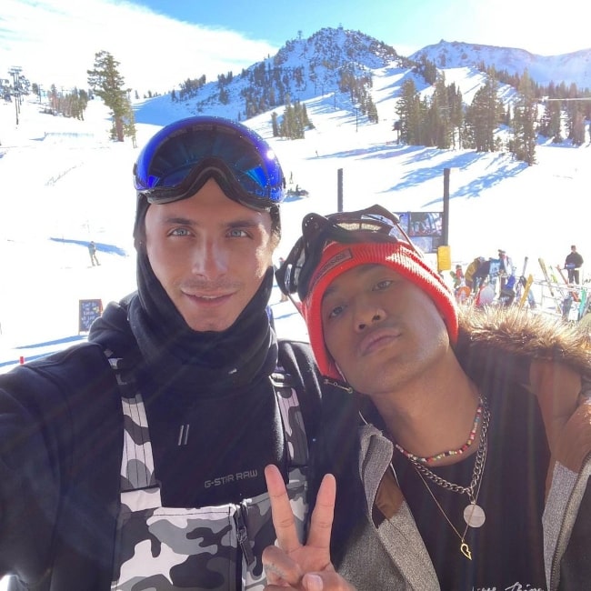 James Kennedy (Left) and Jesse Montana at Mammoth Lakes in California in December 2020