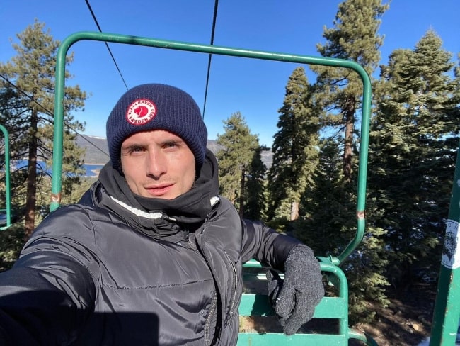 James Kennedy as seen while taking a selfie at Big Bear Lake in California in December 2020