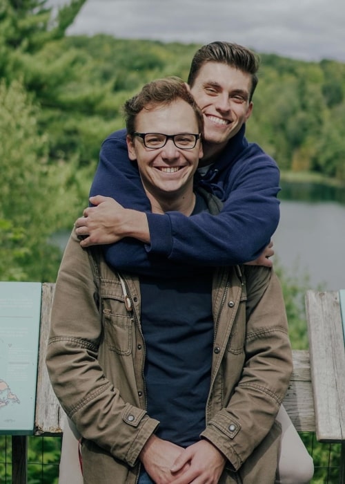 Jonny Devaney as seen in a picture with his best friend Trev in Gatineau, Quebec in December 2019