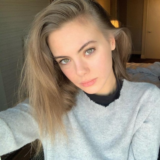 Kate Demianova as seen in a selfie that was taken in New York City, New York in February 2021