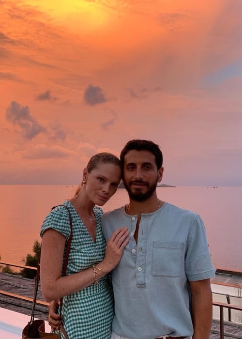 Kate Nauta as seen in a picture with her husband Robert McKinley in Raya Panarea in September 2019