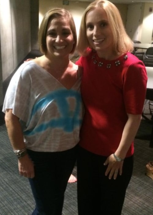 Kerri Strug with her role model Mary Lou Retton, as seen in January 2019