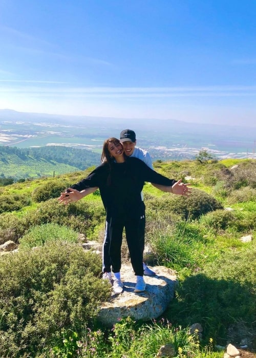 Kim Or Azulay as seen in a picture with her beau professional basketball player Yiftach Ziv in February 2021