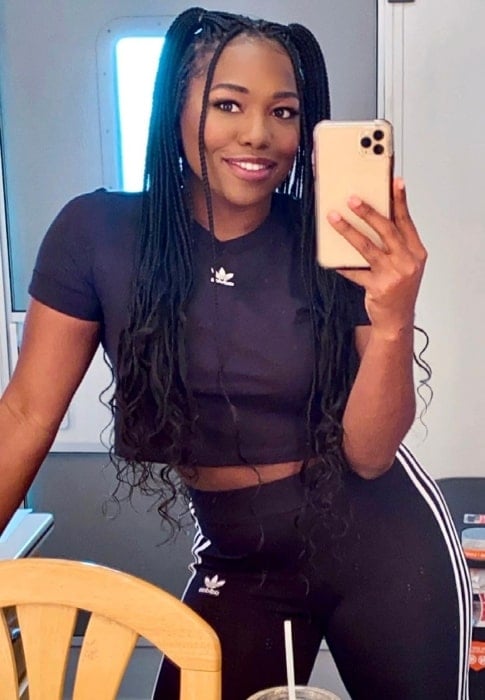 Laci Mosley as seen while taking a mirror selfie in Los Angeles, California in March 2021