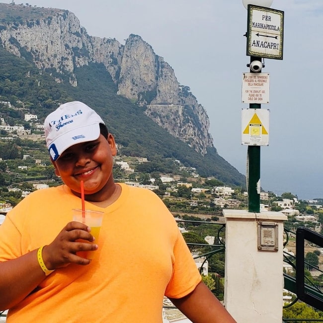 Luke Islam as seen while smiling for a picture in Italy