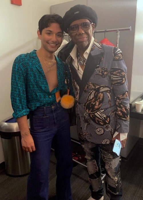 Mark Indelicato (Left) and Nile Rodgers in July 2019