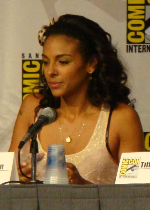 Marsha Thomason as seen in a picture that was taken White Collar panel at the 2012 Comic-Con International