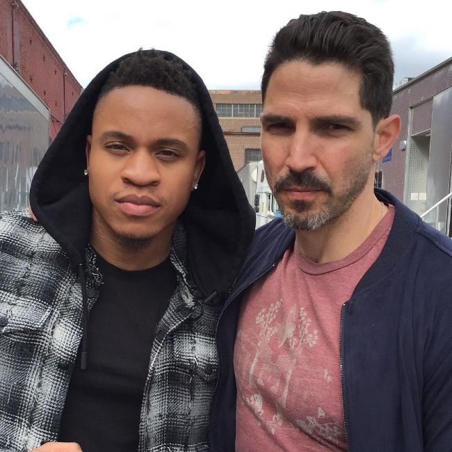 Maurice Compte as seen posing with Rotimi in 2017