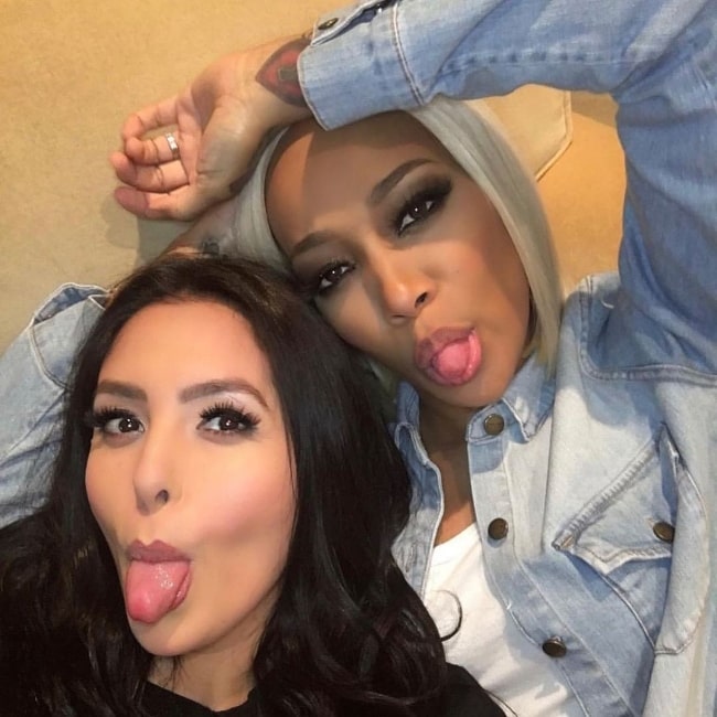 Monica Denise Arnold (Right) as seen in a selfie alongside Vanessa Bryant in an Instagram post in May 2020